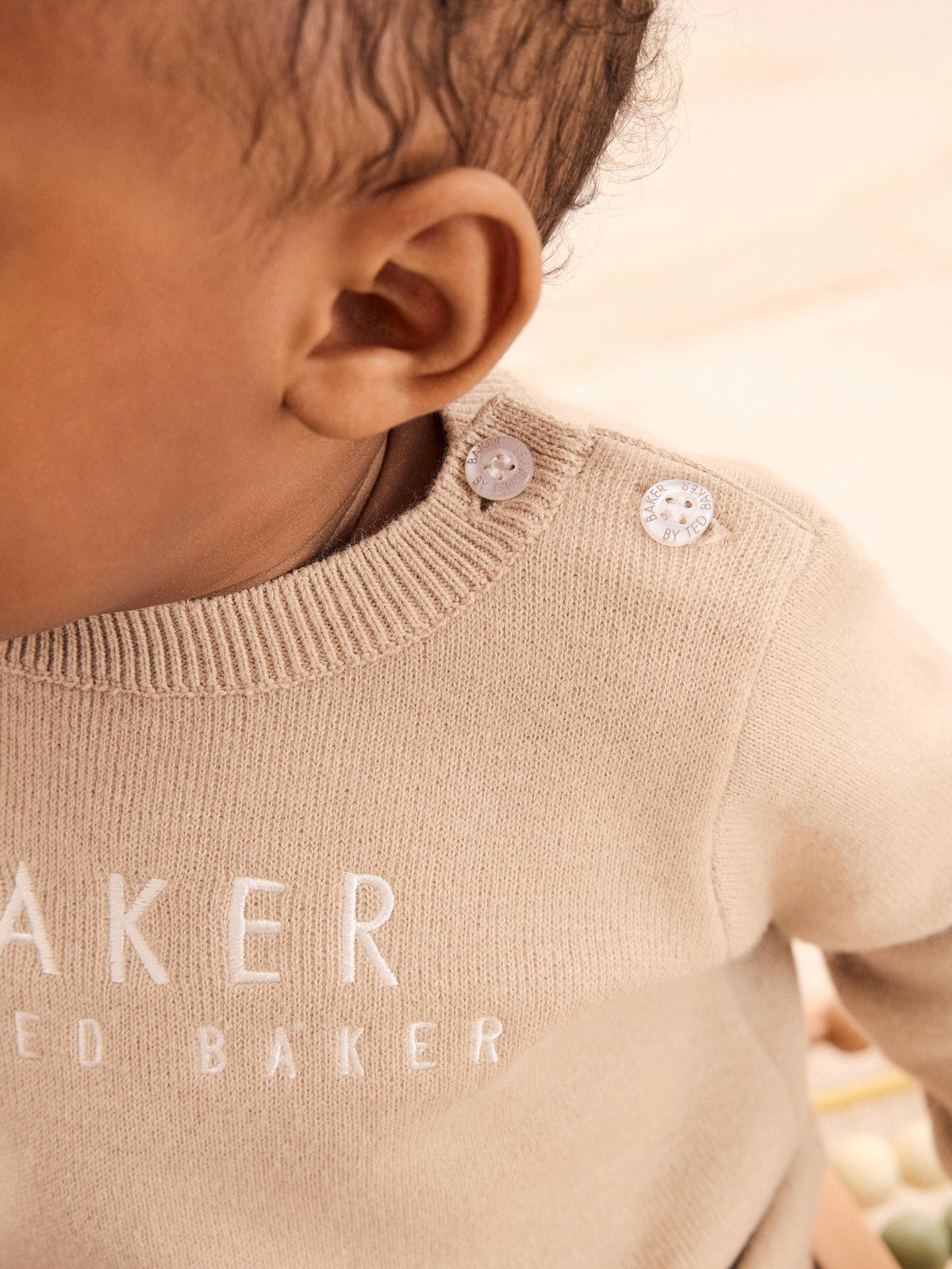Dsiney Kidz - Baker by Ted Baker Neutral Knit Knitted Top and Joggers Set image 4