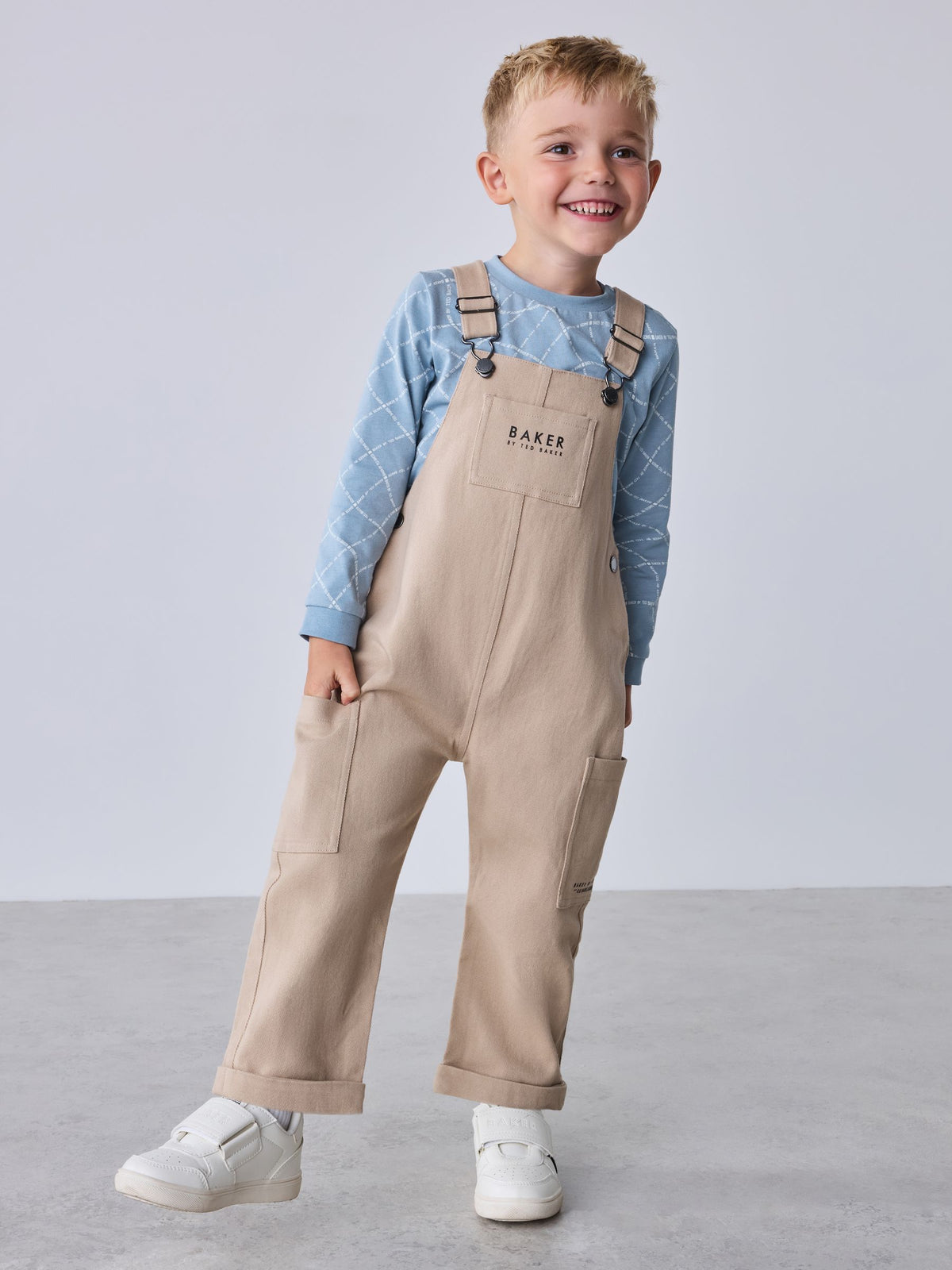 Baker by Ted Baker Blue Stone Dungaree and Graphic T-Shirts Set - image 2