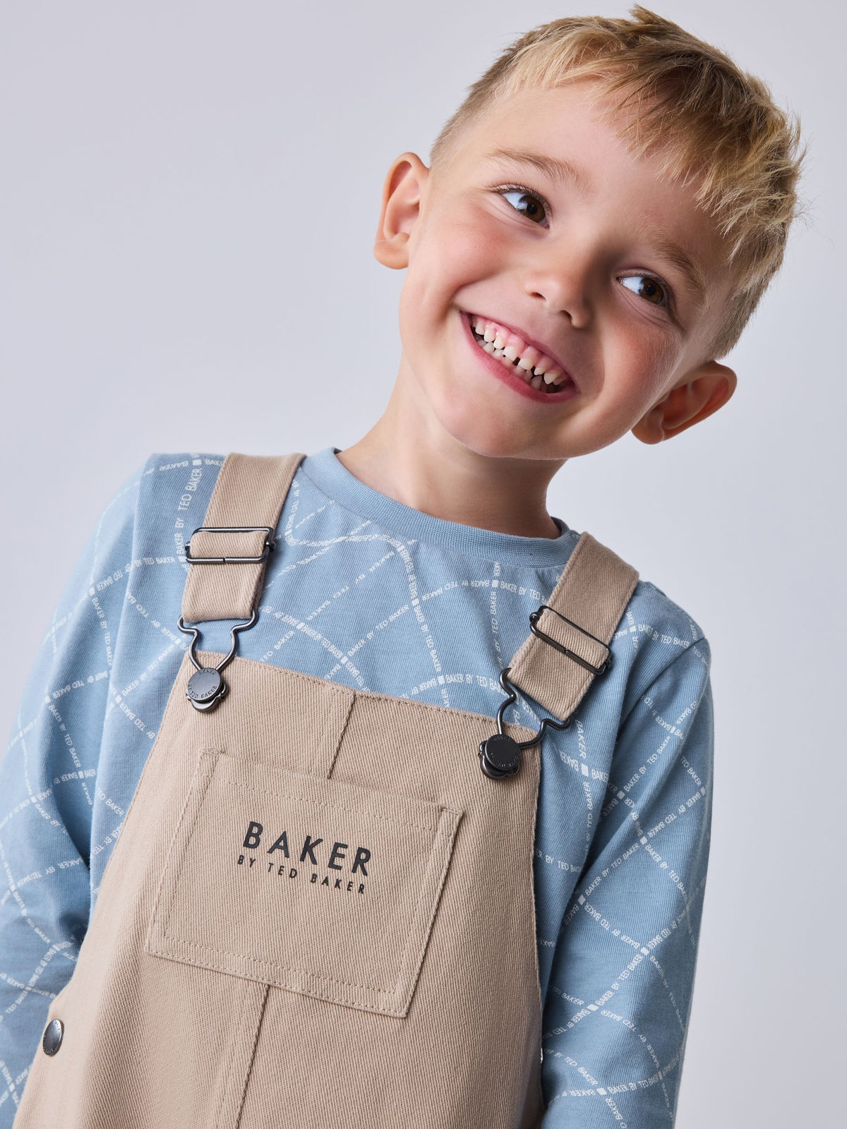 Baker by Ted Baker Blue Stone Dungaree and Graphic T-Shirts Set - image 4