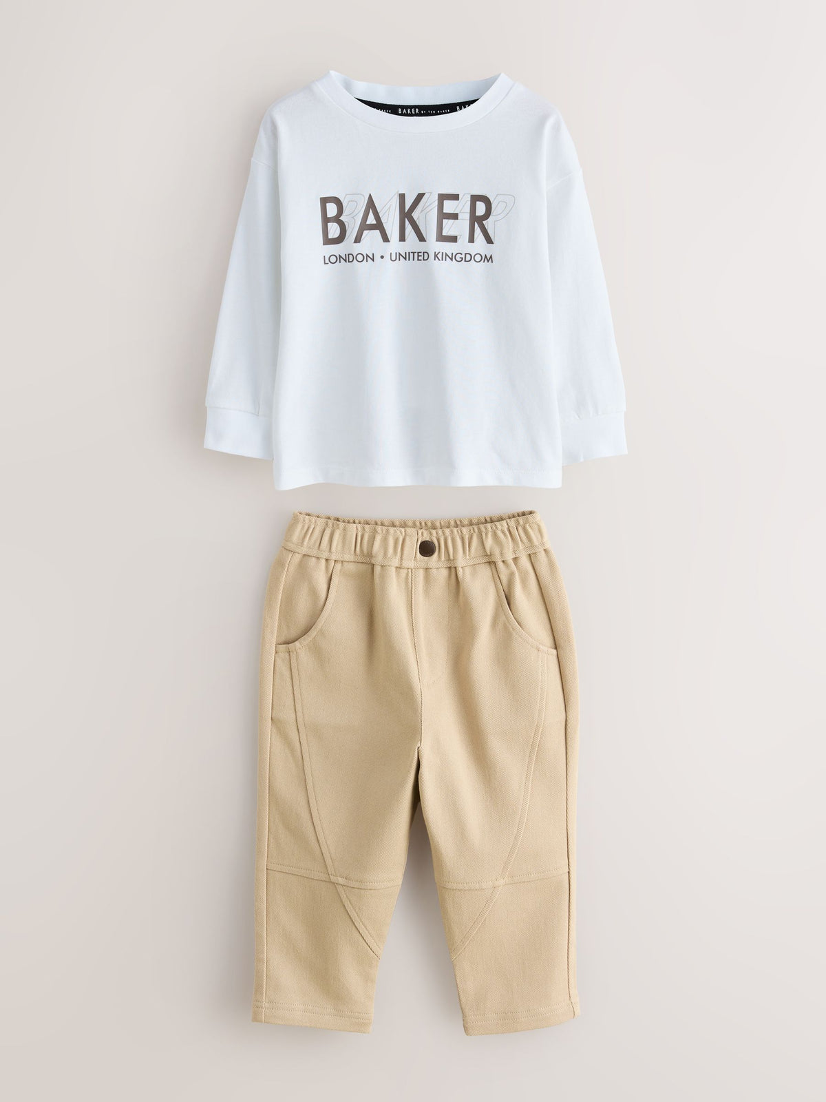 Baker by Ted Baker Brown 3 Piece Jacket, T-Shirt and Tapered Trousers Set - image 11