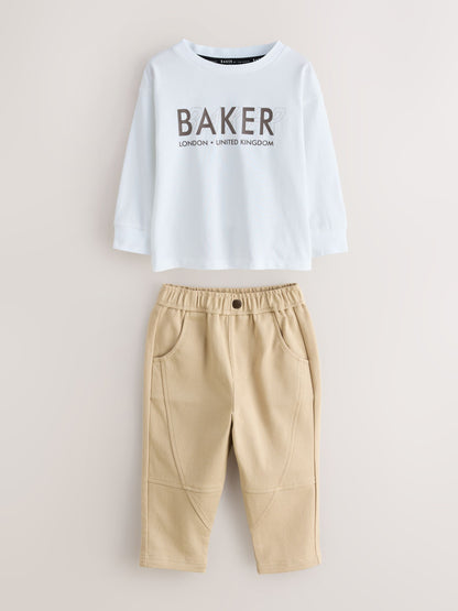 Baker by Ted Baker Brown 3 Piece Jacket, T-Shirt and Tapered Trousers Set - image 11
