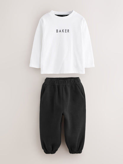 Baker by Ted Baker Grey/Black 3 Piece Textured Jacket, T-Shirt and Joggers Set - image 10
