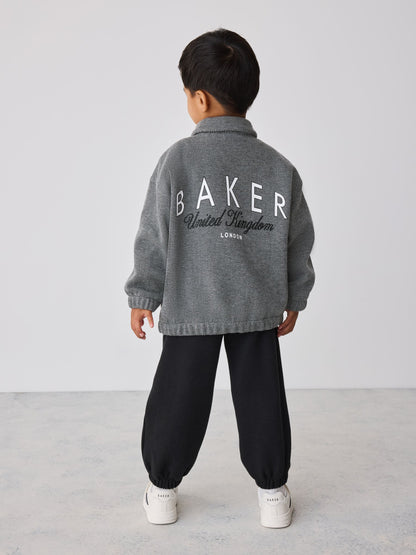 Baker by Ted Baker Grey/Black 3 Piece Textured Jacket, T-Shirt and Joggers Set - image 2
