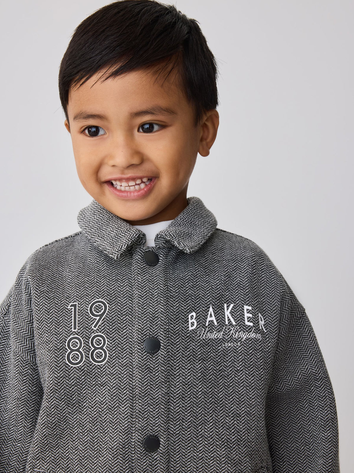 Baker by Ted Baker Grey/Black 3 Piece Textured Jacket, T-Shirt and Joggers Set - image 3