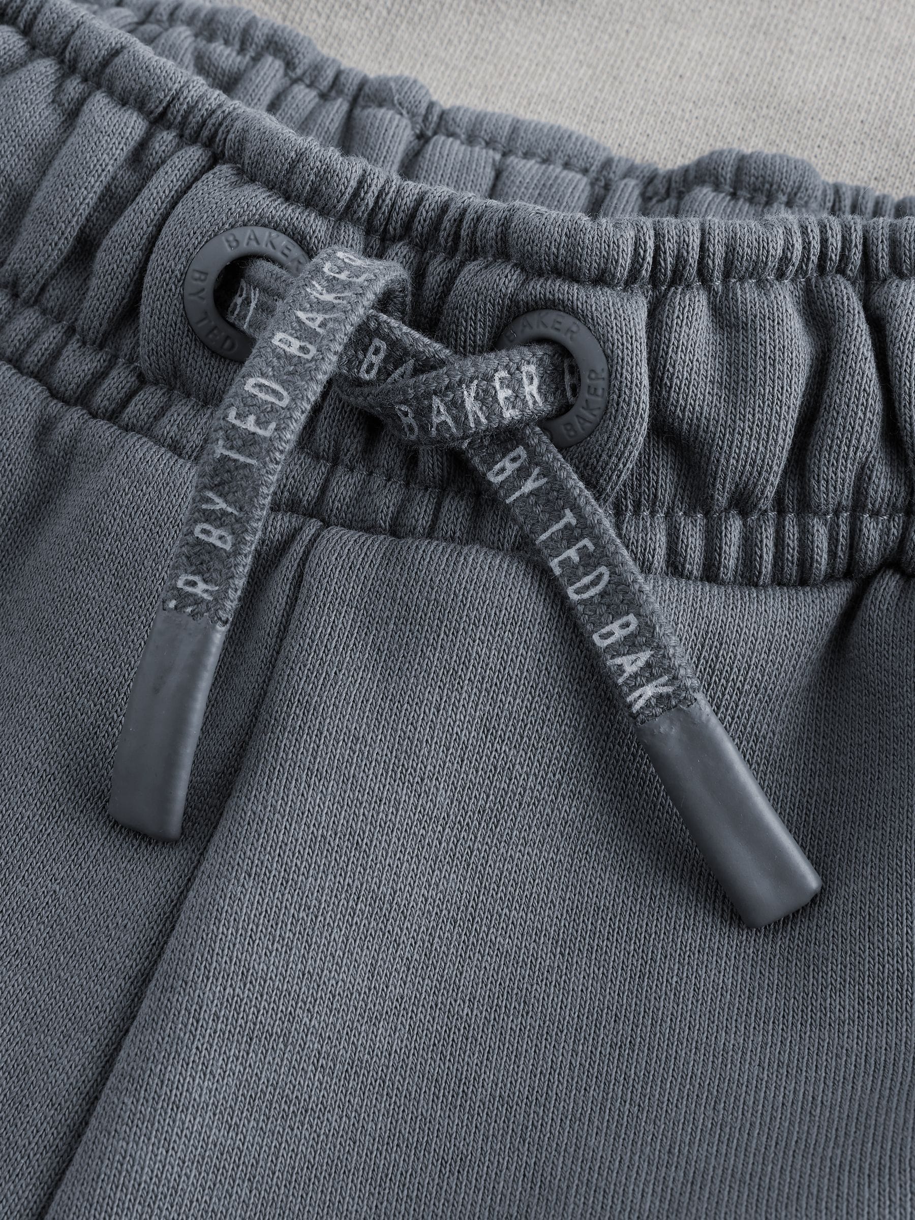 Dsiney Kidz - Baker by Ted Baker Grey Oversized Washed Graphic Hoodie and Wide Leg Joggers Set image 11