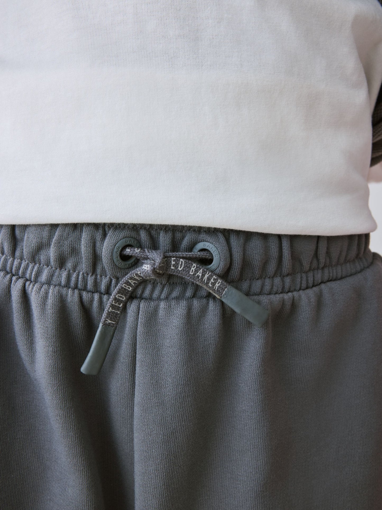 Dsiney Kidz - Baker by Ted Baker Grey Oversized Washed Graphic Hoodie and Wide Leg Joggers Set image 6