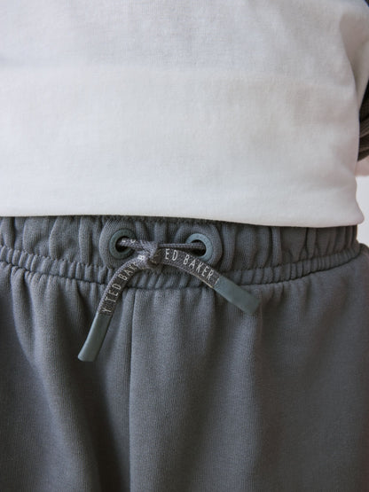 Dsiney Kidz - Baker by Ted Baker Grey Oversized Washed Graphic Hoodie and Wide Leg Joggers Set image 6
