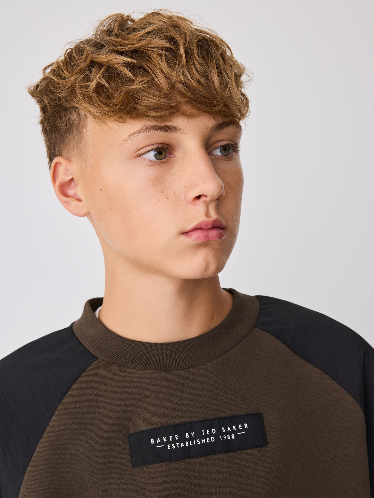 Baker by Ted Baker Oversized Brown/Black Nylon Sweatshirt and Joggers Set - image 4