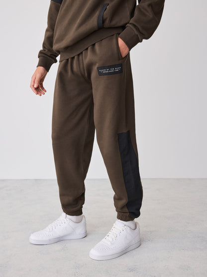 Baker by Ted Baker Oversized Brown/Black Nylon Sweatshirt and Joggers Set - image 5