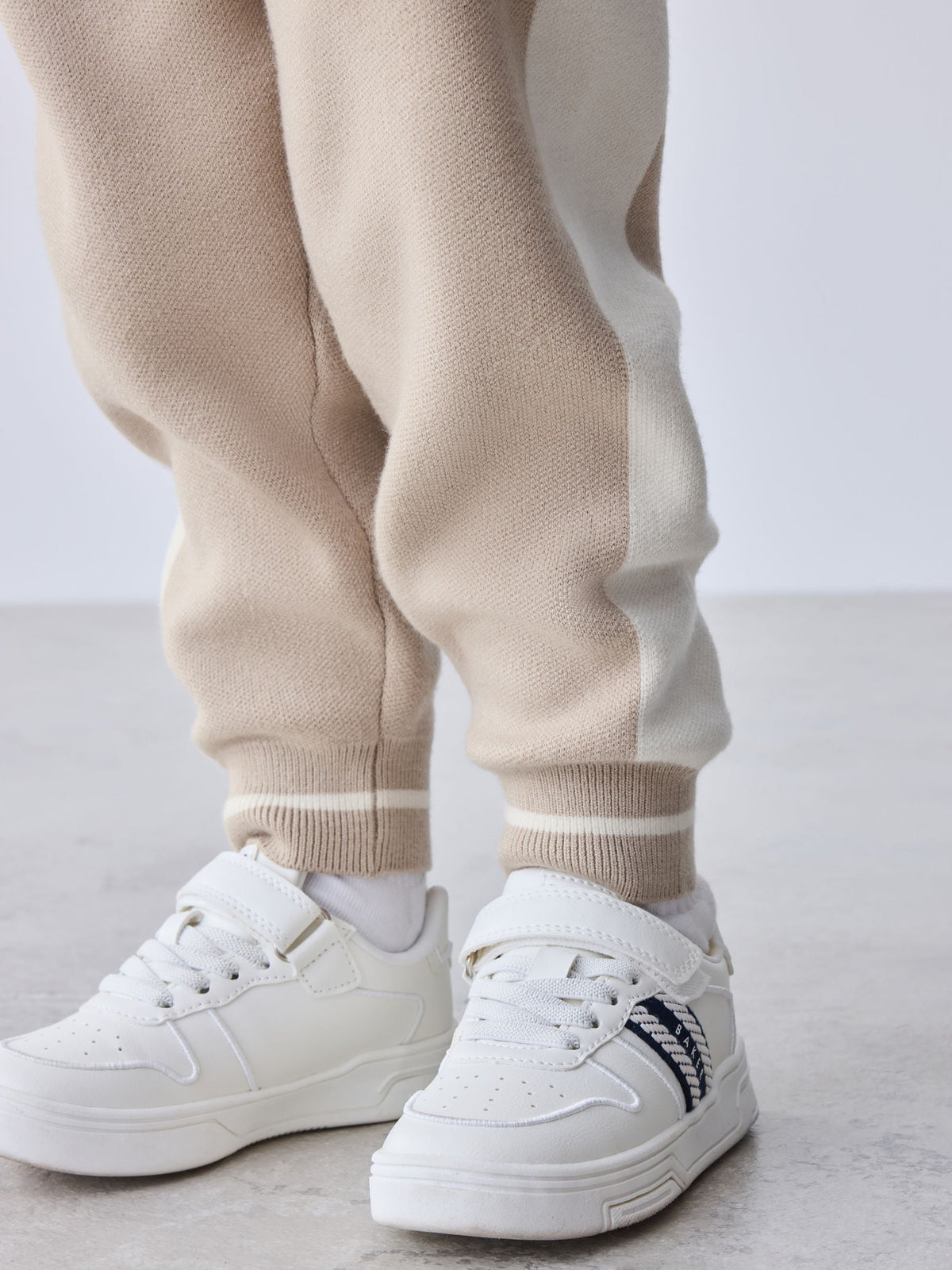 Baker by Ted Baker Neutral Stone Colourblock Knitted Sweat Top & Jogger Set - image 5