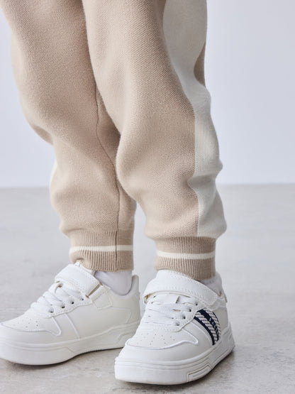 Baker by Ted Baker Neutral Stone Colourblock Knitted Sweat Top & Jogger Set - image 5