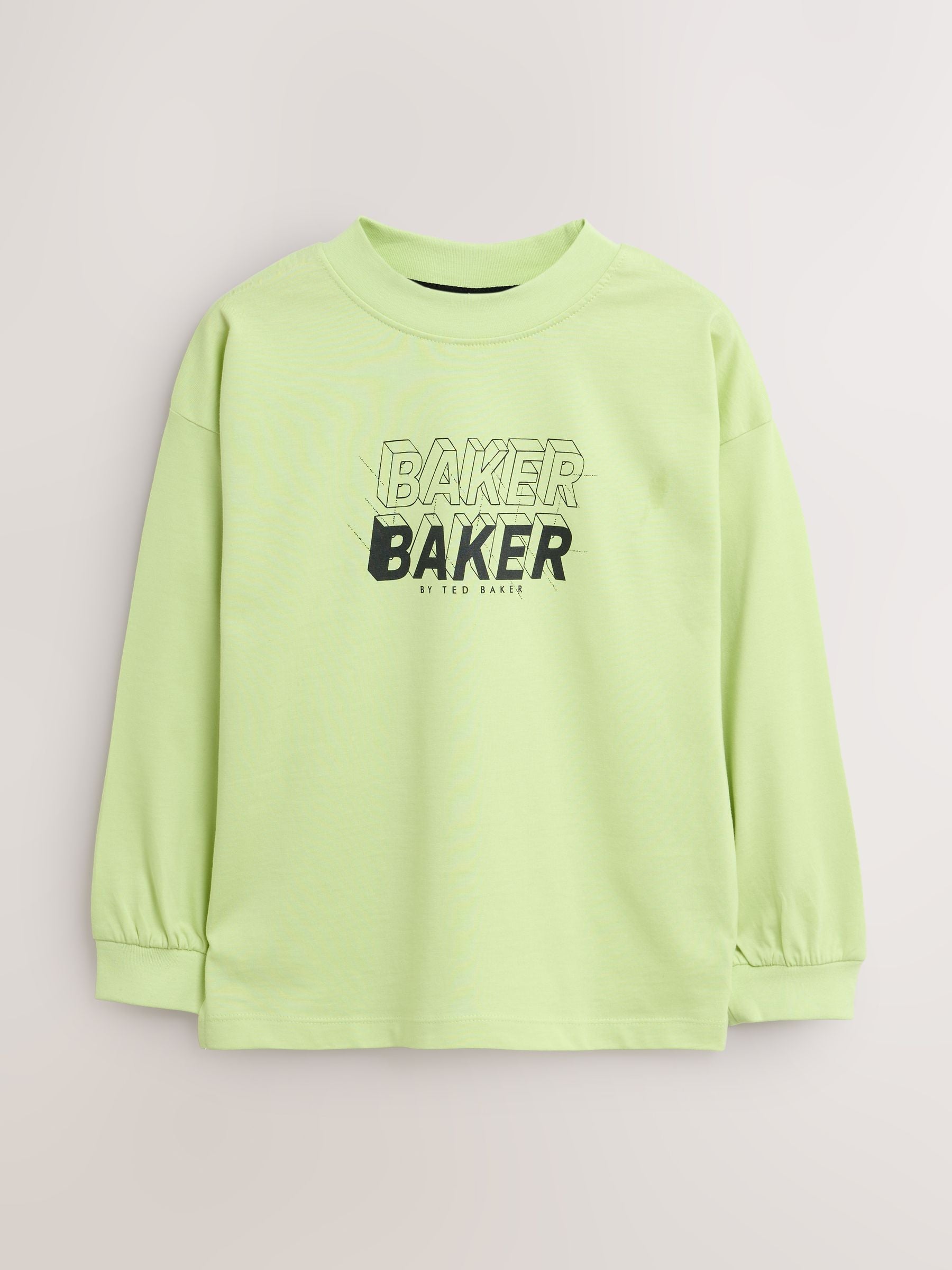 Dsiney Kidz - Baker by Ted Baker Green/Grey 3 Pack Long Sleeve Graphic T-Shirts image 4
