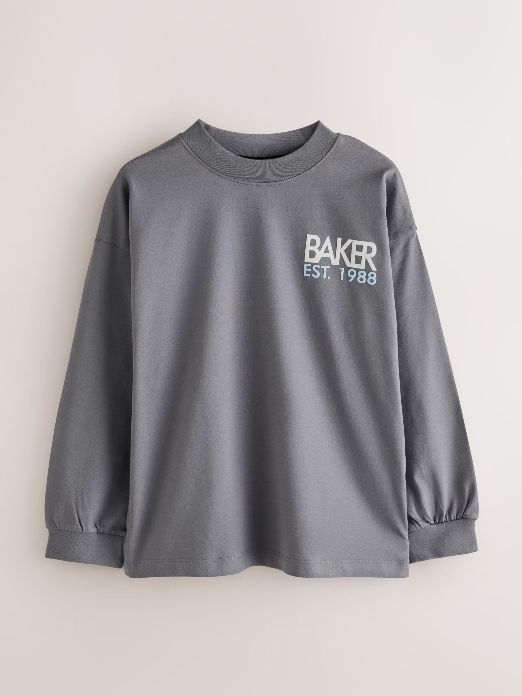 Dsiney Kidz - Baker by Ted Baker Red/Grey/Stone/Blue Long Sleeve Graphic T-Shirts 5 Pack image 3