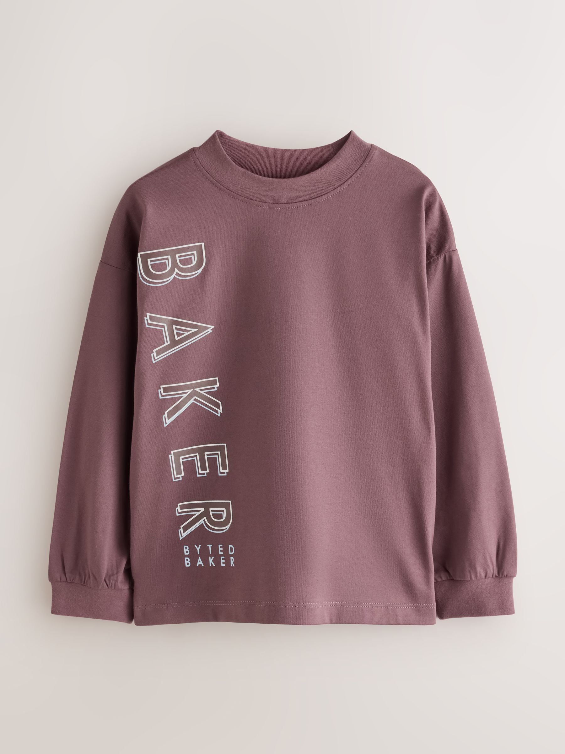 Dsiney Kidz - Baker by Ted Baker Red/Grey/Stone/Blue Long Sleeve Graphic T-Shirts 5 Pack image 5