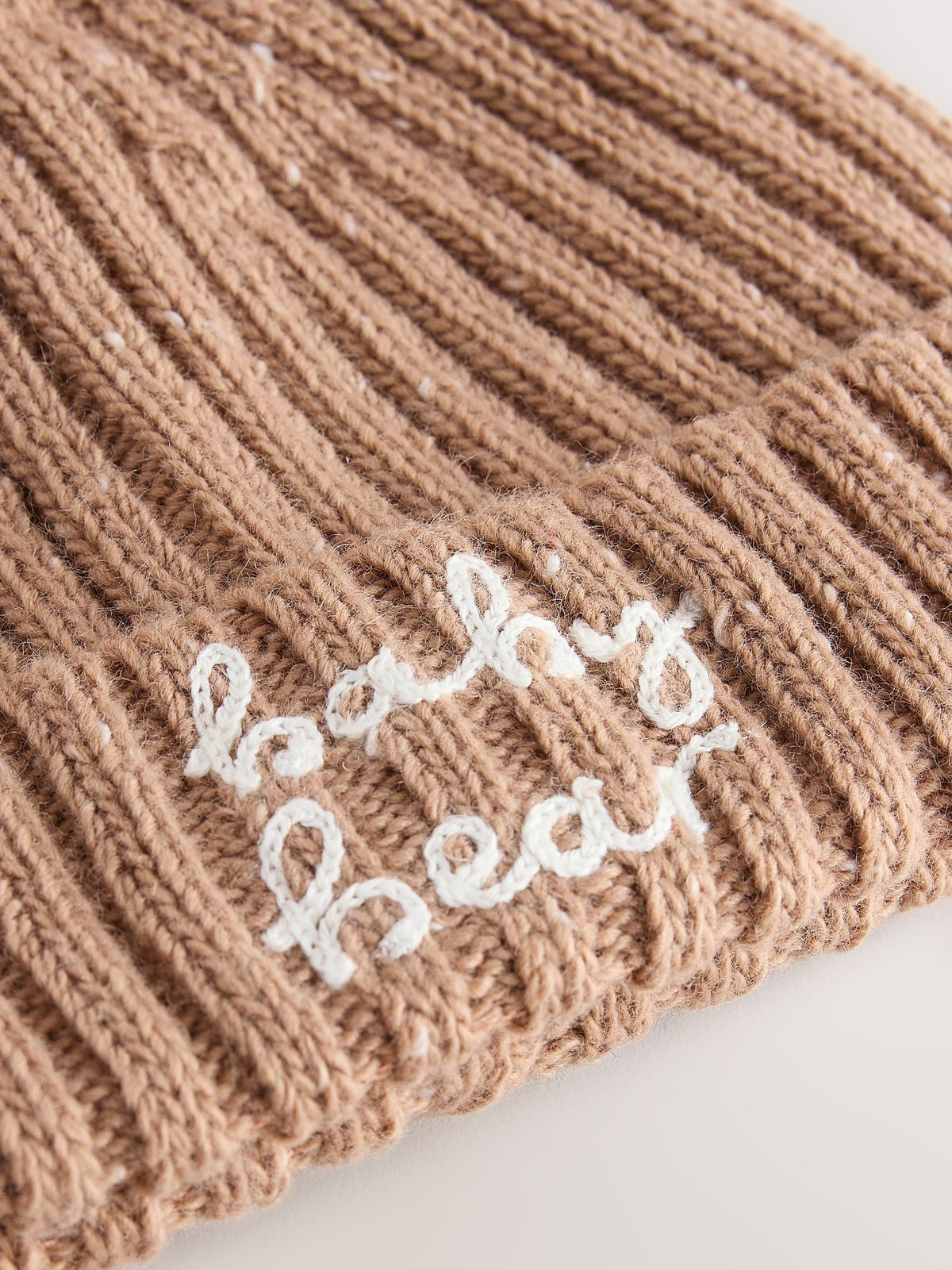 Brown Baby Bear Knitted Baby Hat With Pom - image 6
