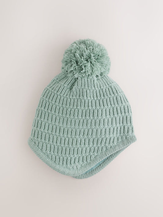 Dsiney Kidz - Sage Green Knitted Trapper Baby Hat image 1