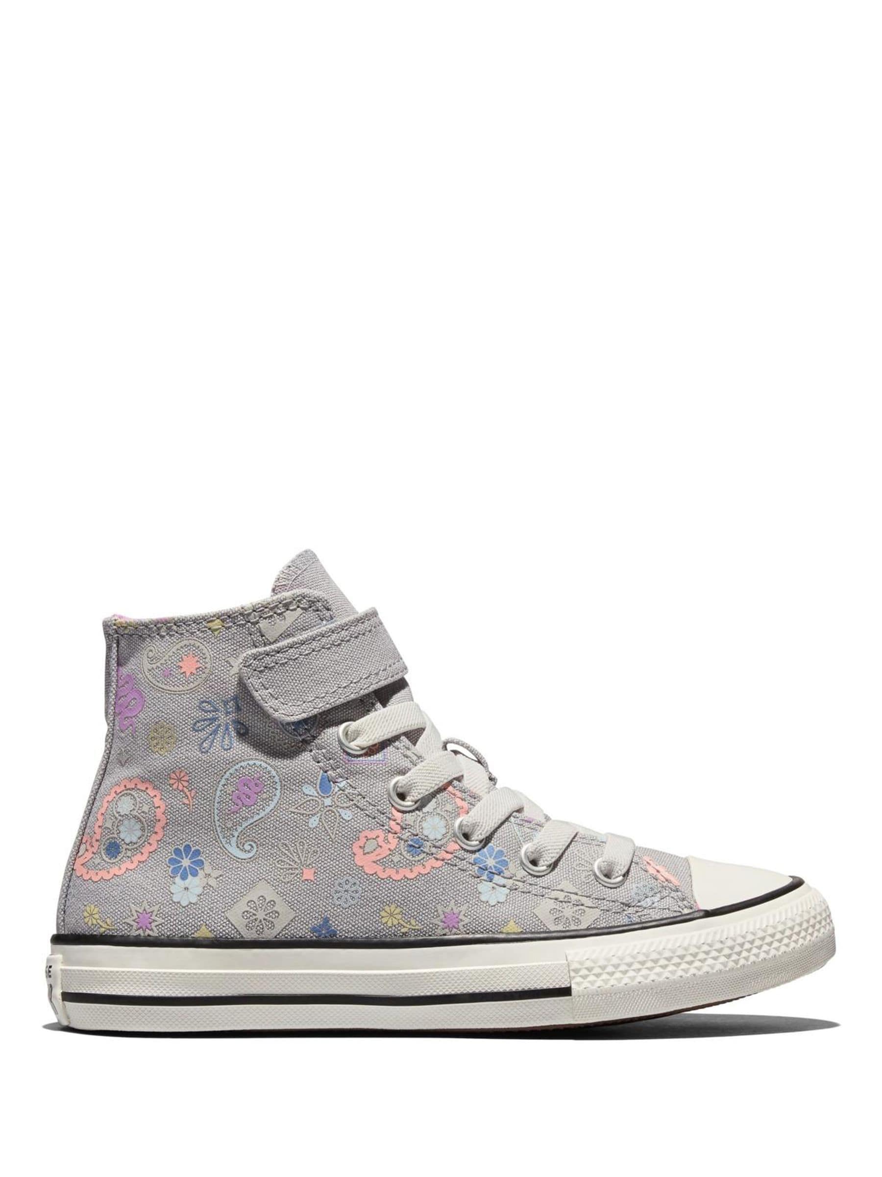 Converse Grey Chuck Taylor Paisley Pop High Trainers image 1