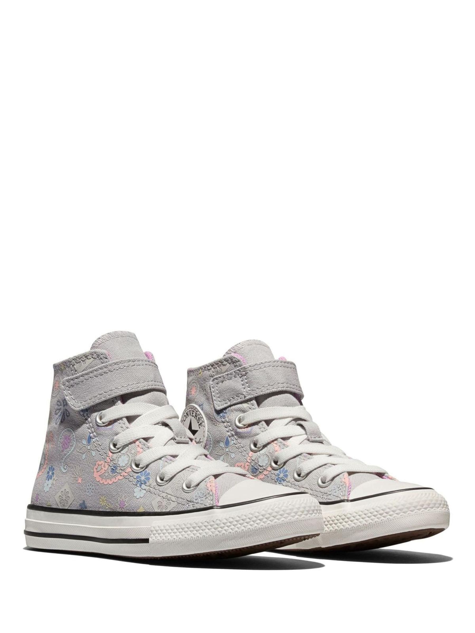 Converse Grey Chuck Taylor Paisley Pop High Trainers image 4