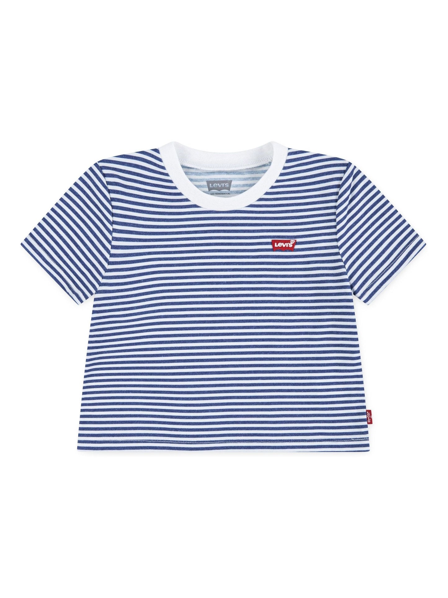 Levi's Blue Striped Mini Batwing Short Sleeve T-Shirt image 1
