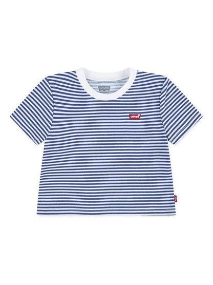 Levi's Blue Striped Mini Batwing Short Sleeve T-Shirt image 1