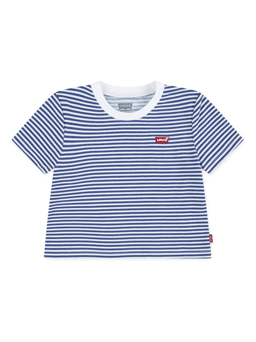 Levi's Blue Striped Mini Batwing Short Sleeve T-Shirt image 1