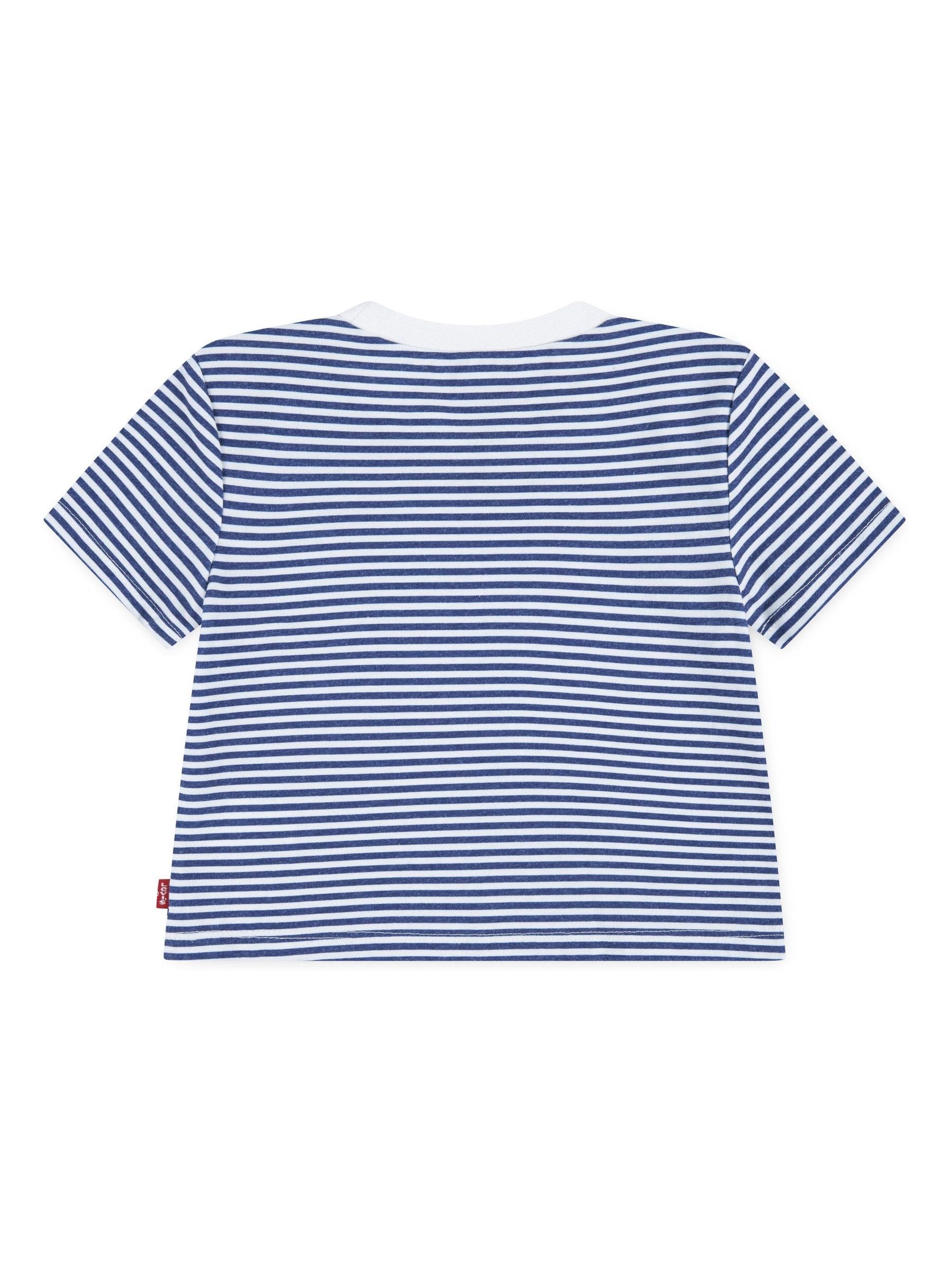 Levi's Blue Striped Mini Batwing Short Sleeve T-Shirt image 2