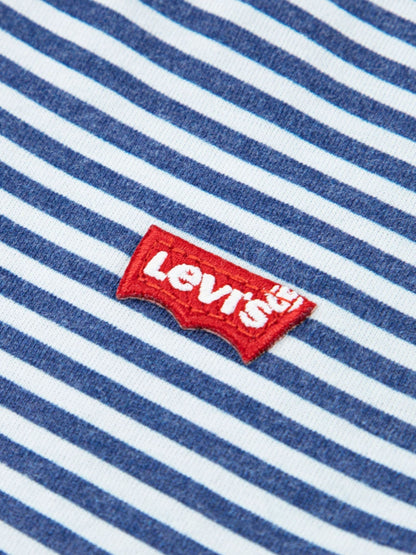Levi's Blue Striped Mini Batwing Short Sleeve T-Shirt image 3