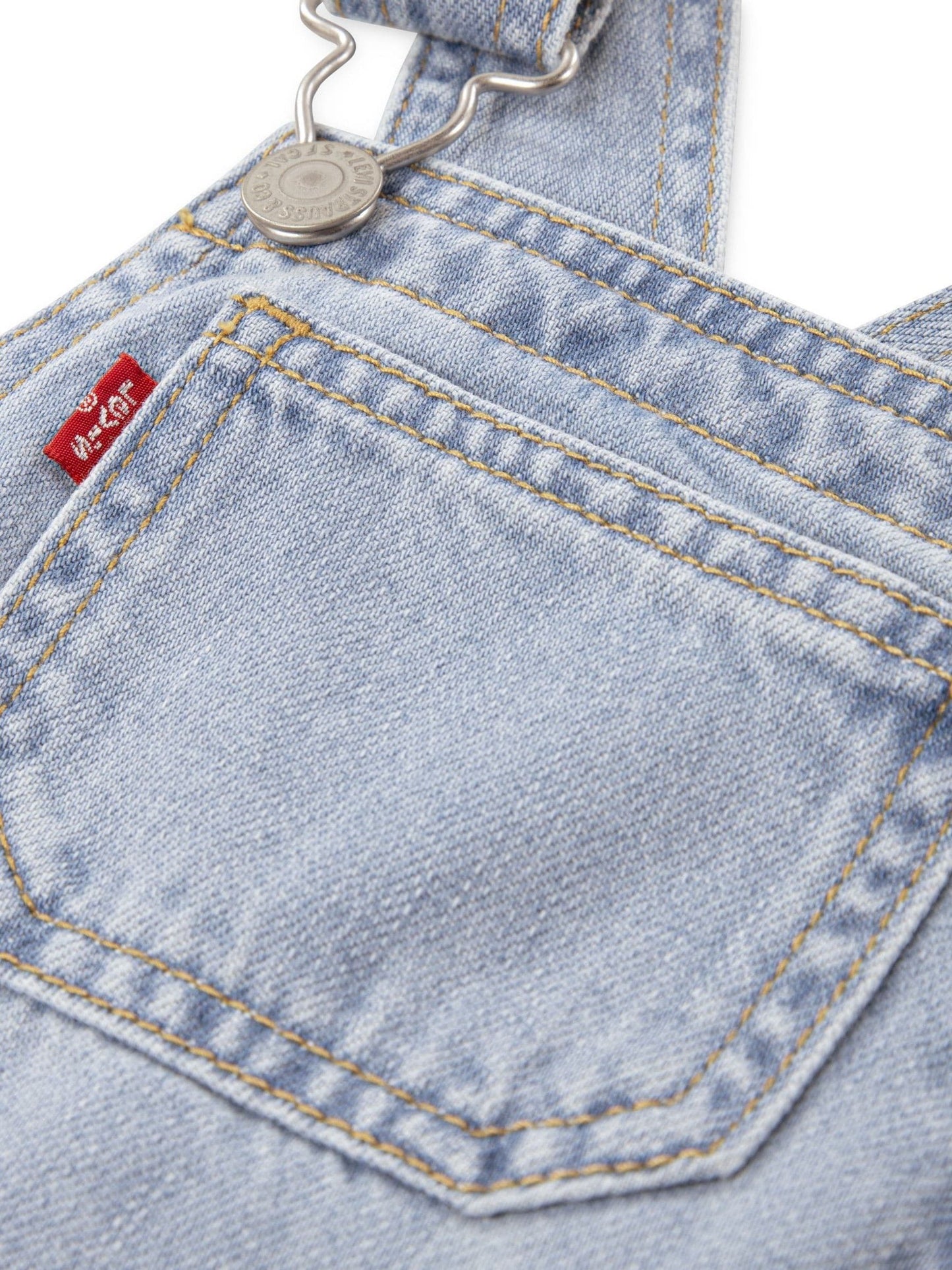 Levi's Blue Side Pocket Denim Pinafore Dress image 3