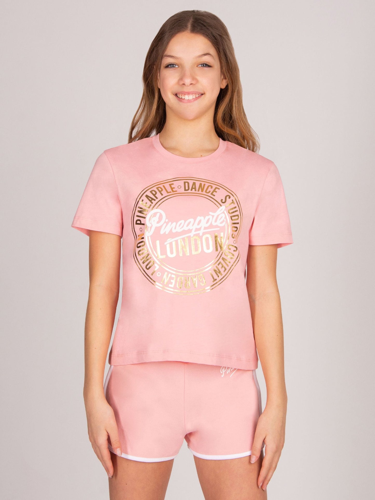 Dsiney Kidz - Pineapple Dark Pink Logo Girls Dance Crop T-Shirt image 1