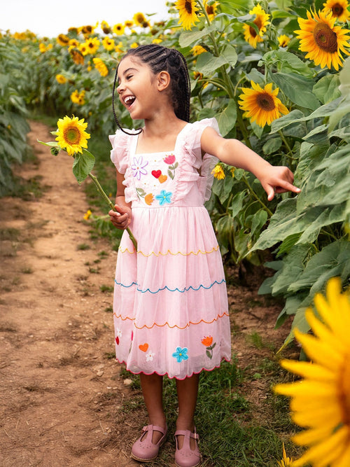 Dsiney Kidz - Frugi Pink Marion Party Dress image 1