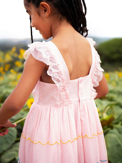 Frugi Pink Marion Party Dress image 3