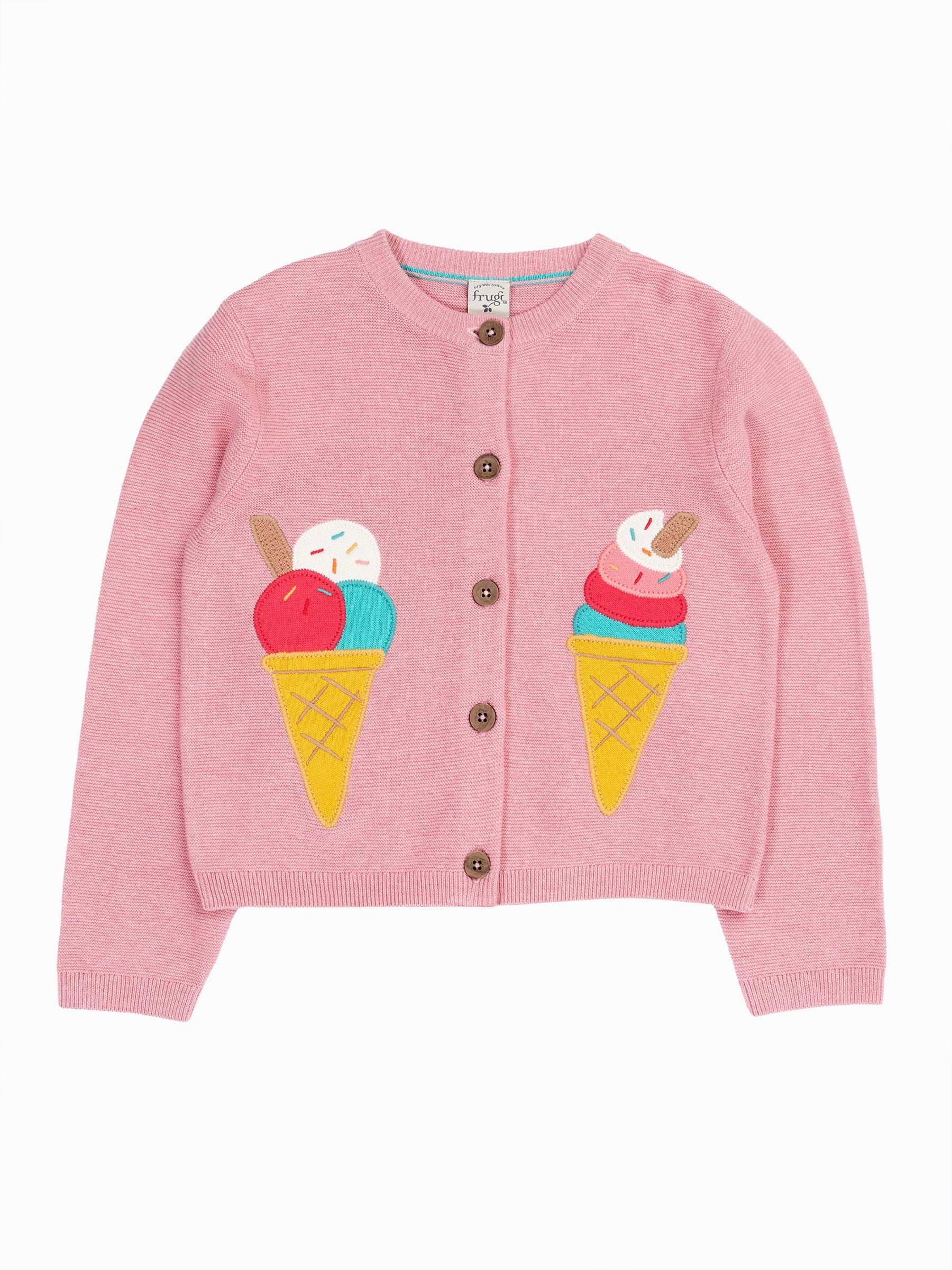 Dsiney Kidz - Frugi Pink Rosa Applique Cardigan image 1