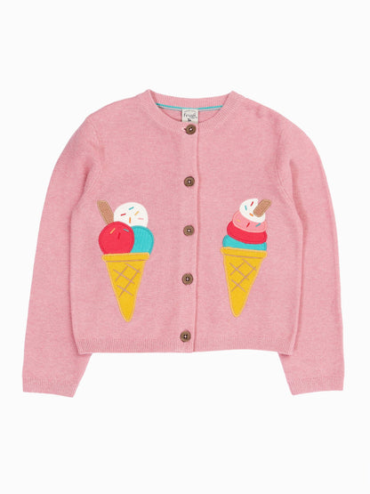 Dsiney Kidz - Frugi Pink Rosa Applique Cardigan image 1