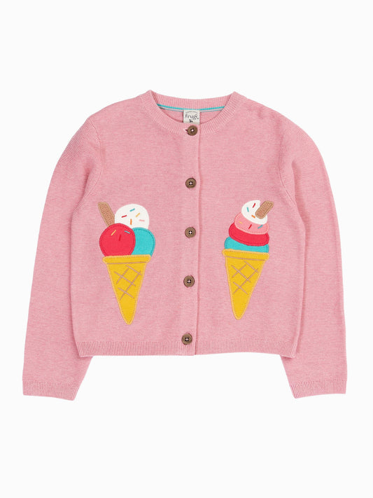 Dsiney Kidz - Frugi Pink Rosa Applique Cardigan image 1