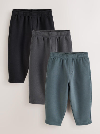 Dsiney Kidz - Black/Grey Wide Joggers 3 Pack (3mths-7yrs) image 1