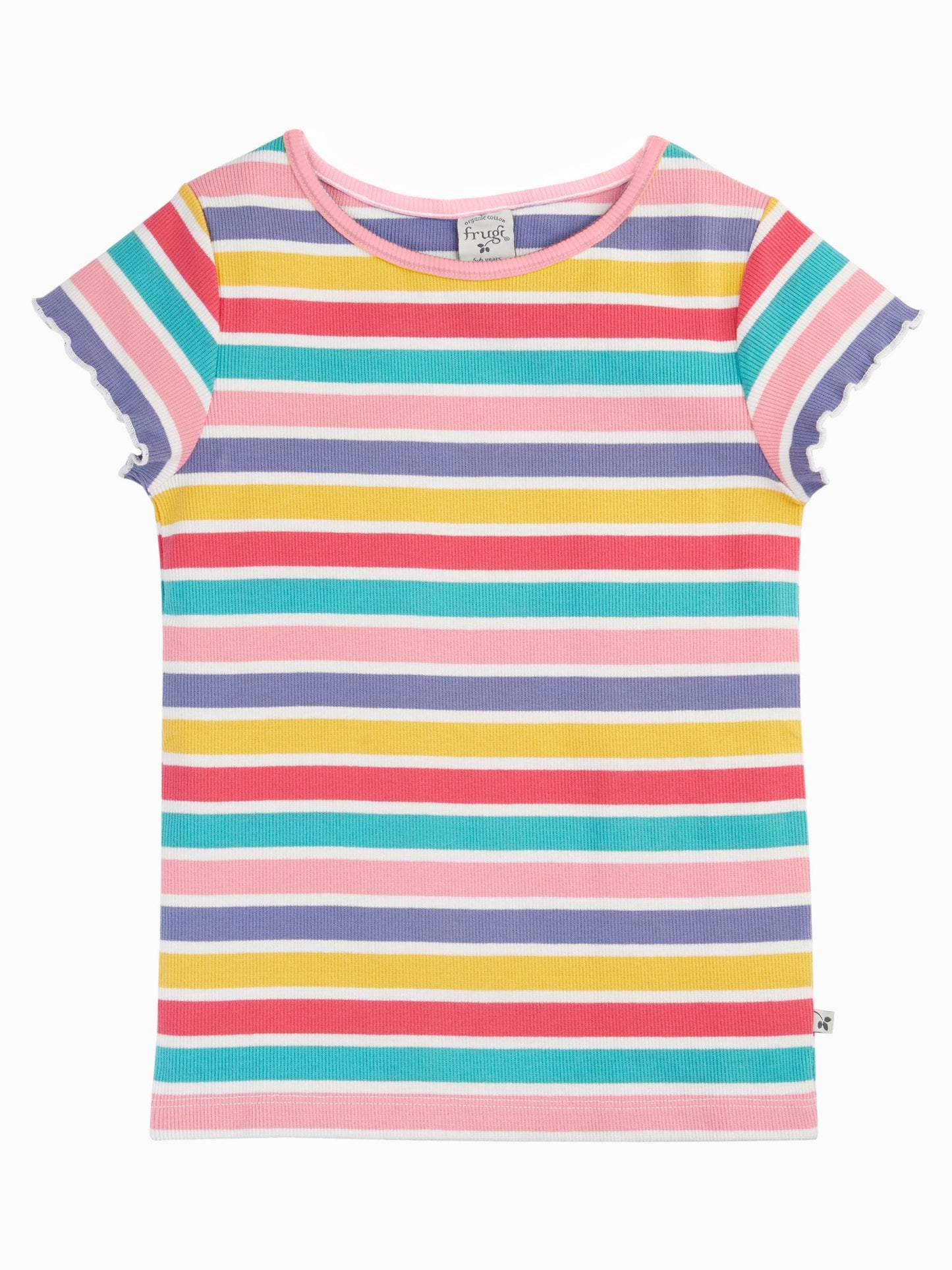 Frugi Blue Rhian Rib T-Shirt image 1