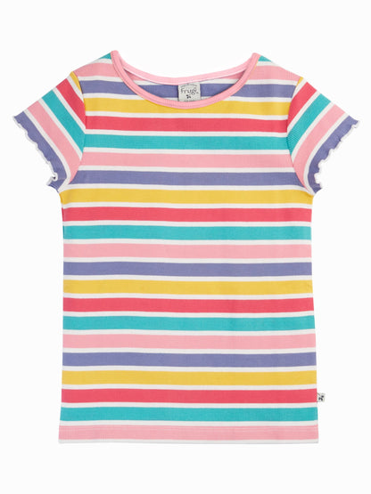 Frugi Blue Rhian Rib T-Shirt image 1