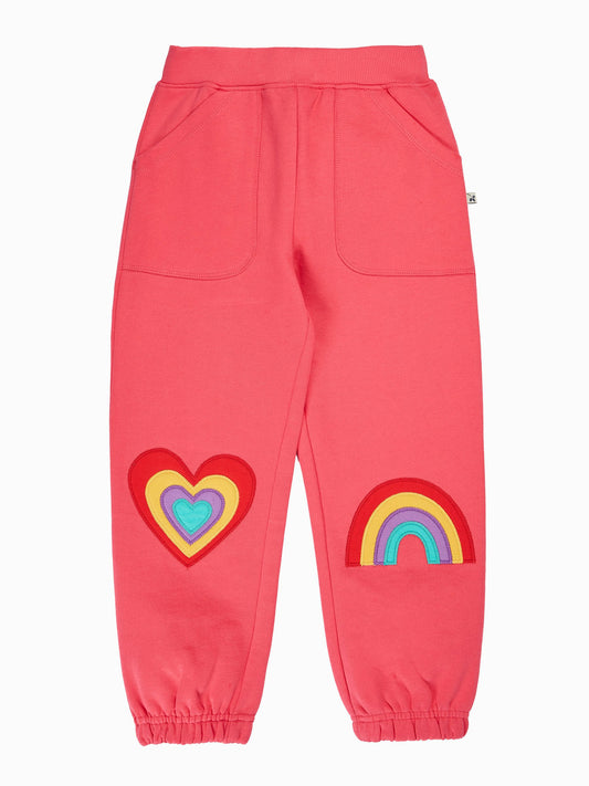 Frugi Pink Malpas Applique Joggers image 1