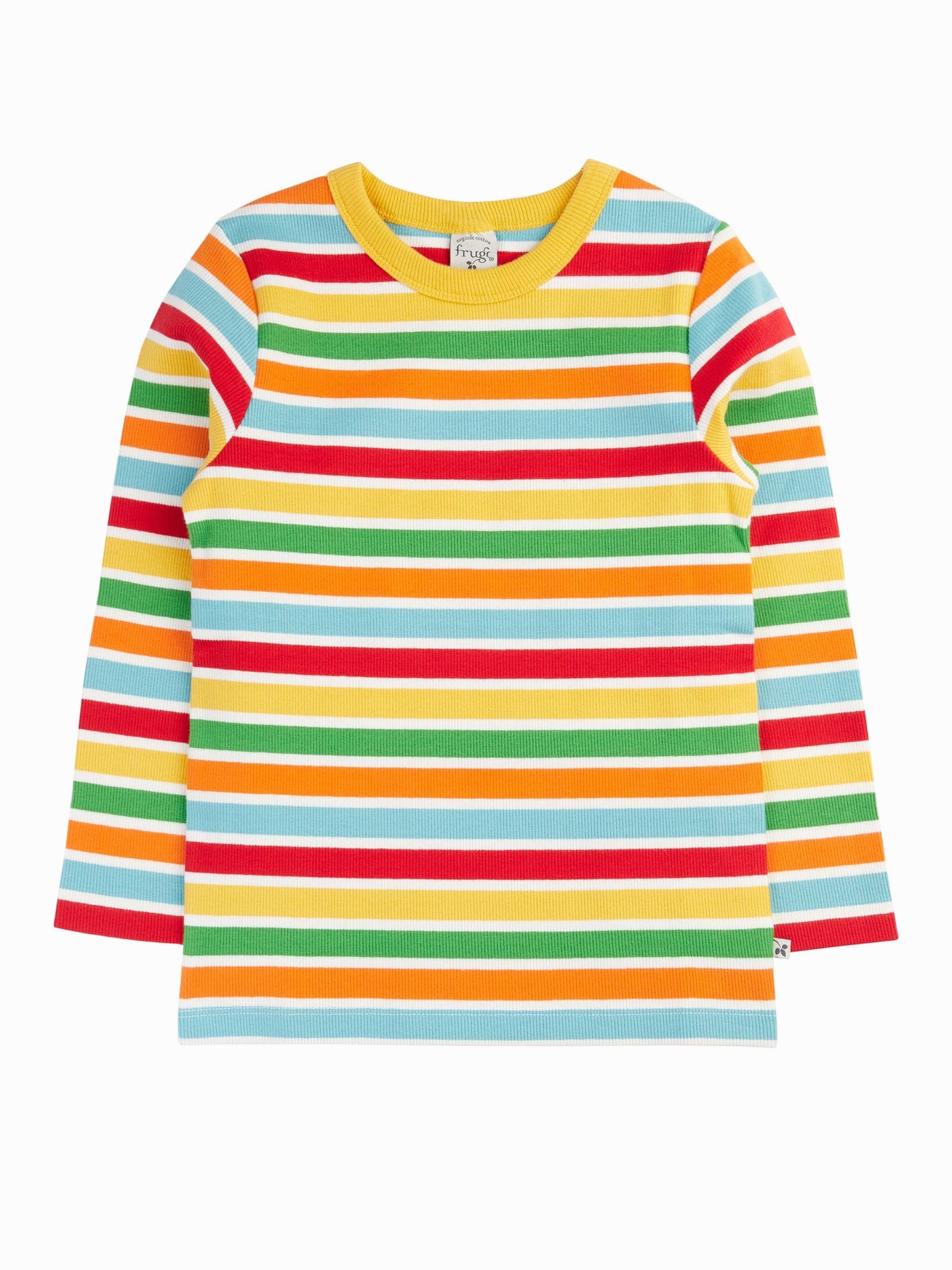 Frugi Blue Rainbow Rib Top image 3