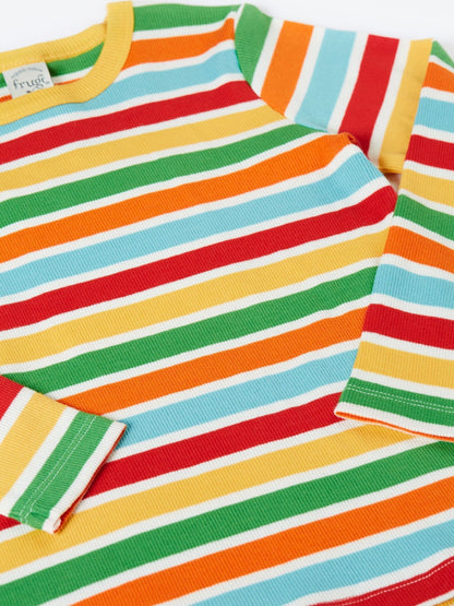 Frugi Blue Rainbow Rib Top image 4