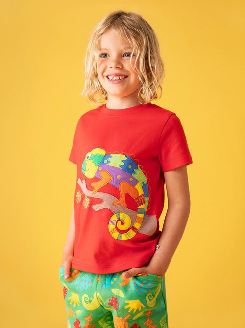 Frugi Red Carsen T-Shirt image 1