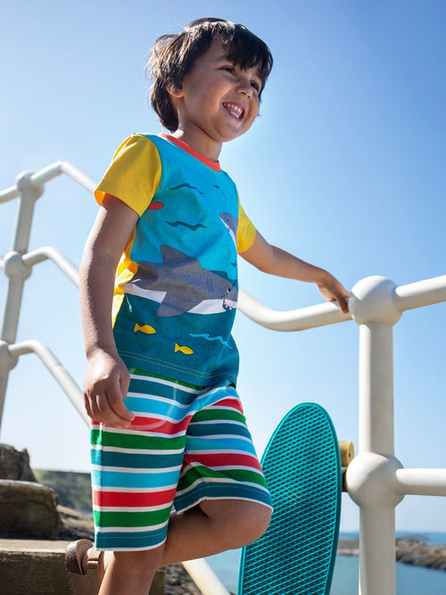 Frugi Blue Iori Printed T-Shirt image 1