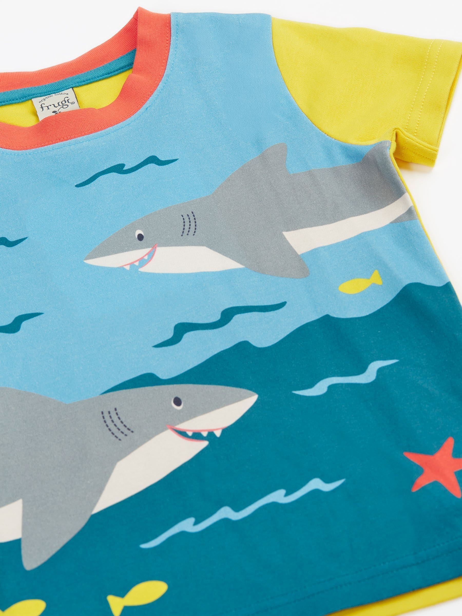 Frugi Blue Iori Printed T-Shirt image 3