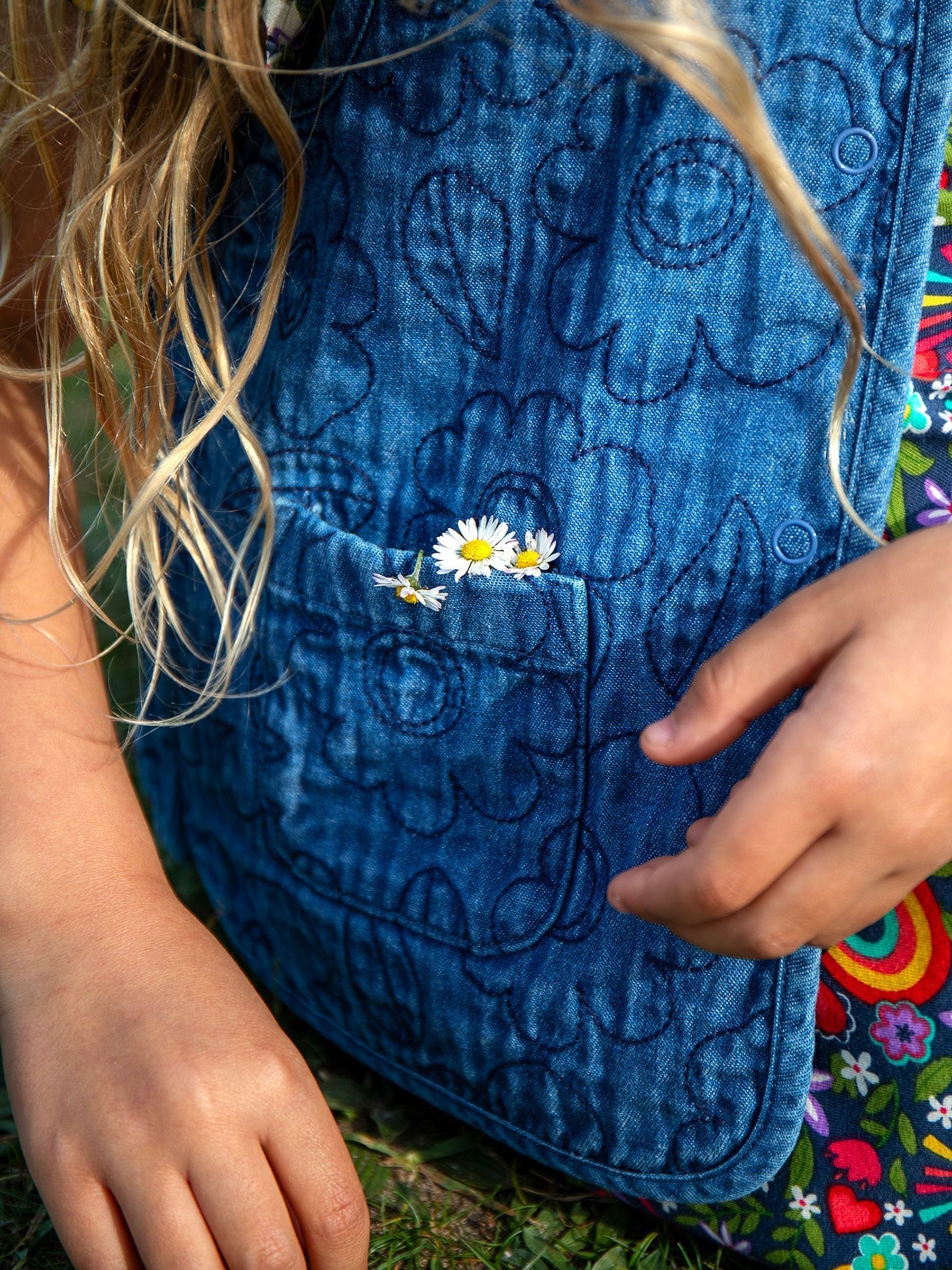 Dsiney Kidz - Frugi Blue Merri Waistcoat image 3