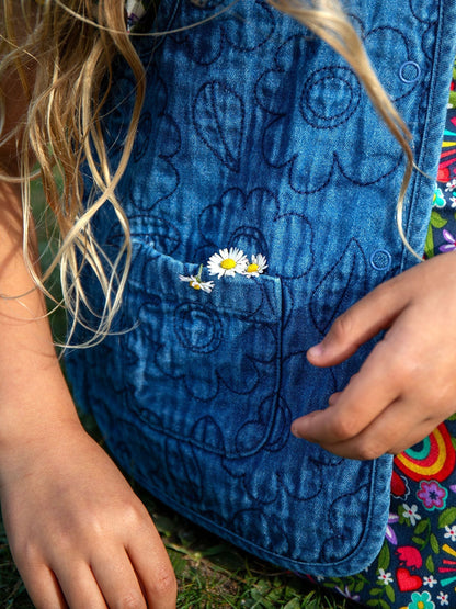 Dsiney Kidz - Frugi Blue Merri Waistcoat image 3