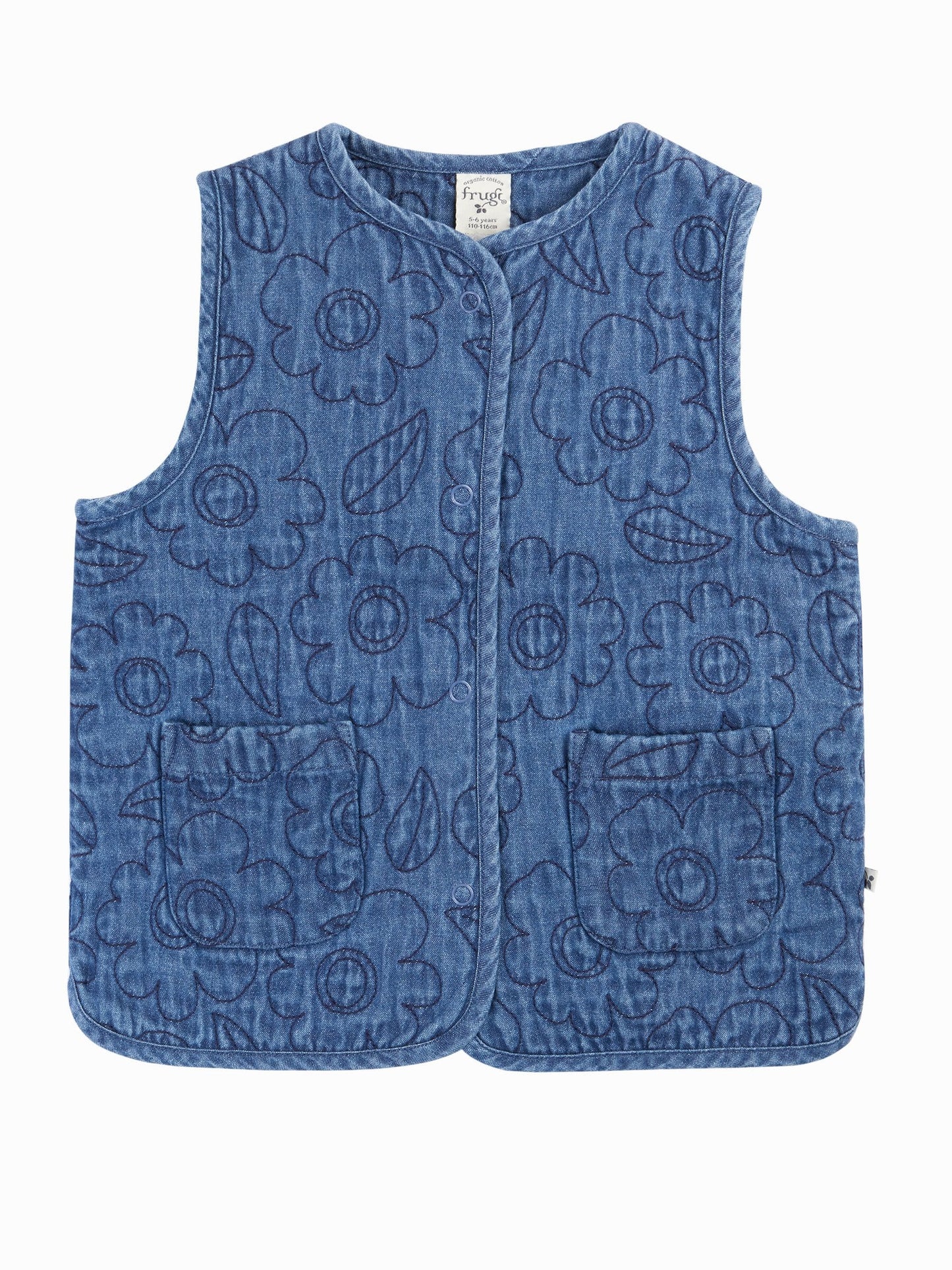 Dsiney Kidz - Frugi Blue Merri Waistcoat image 4