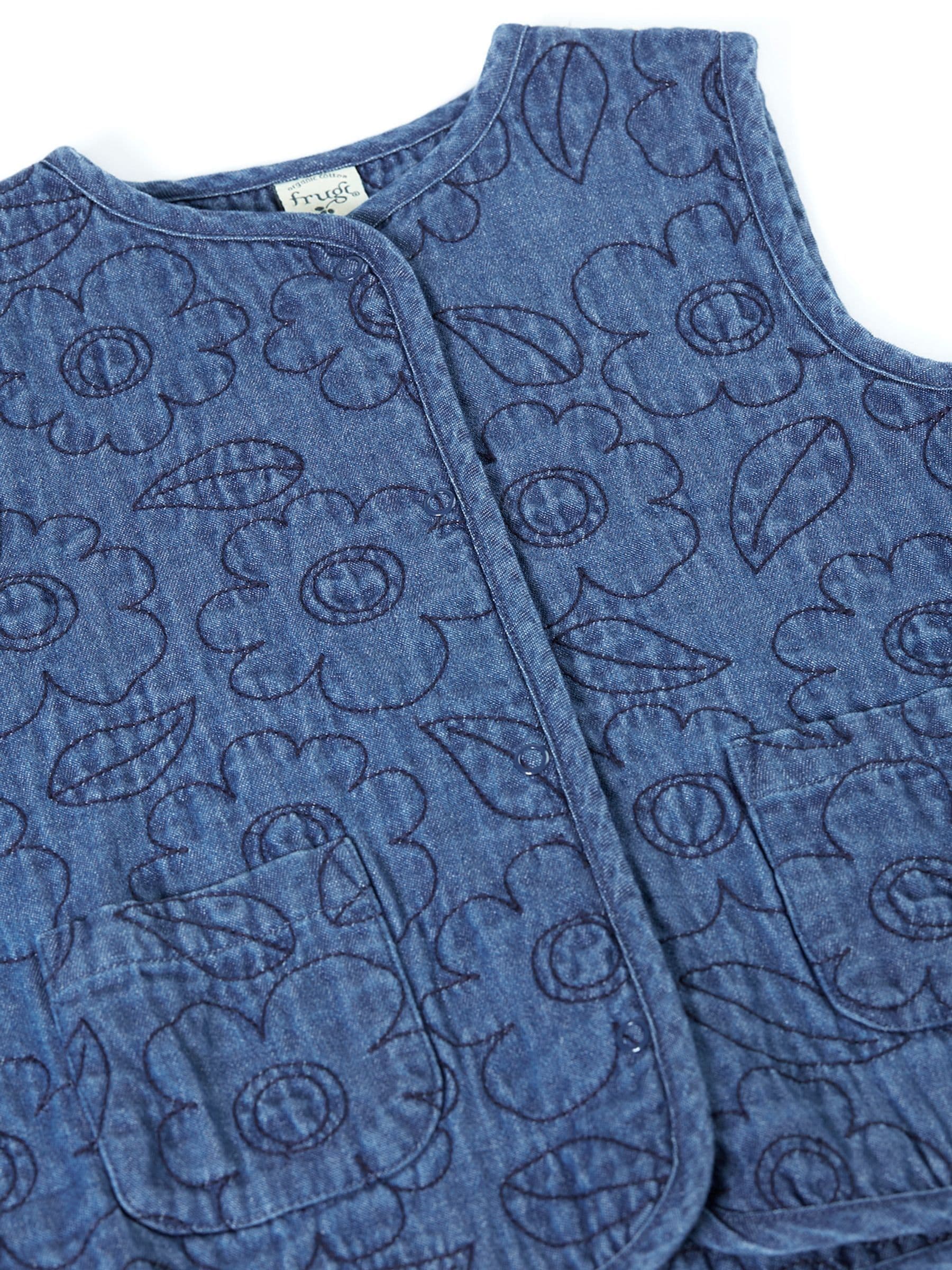 Dsiney Kidz - Frugi Blue Merri Waistcoat image 5