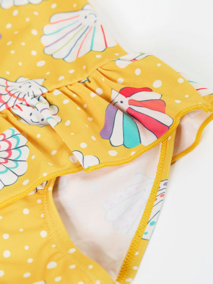 Frugi Yellow Little Coral Swimsuit image 3