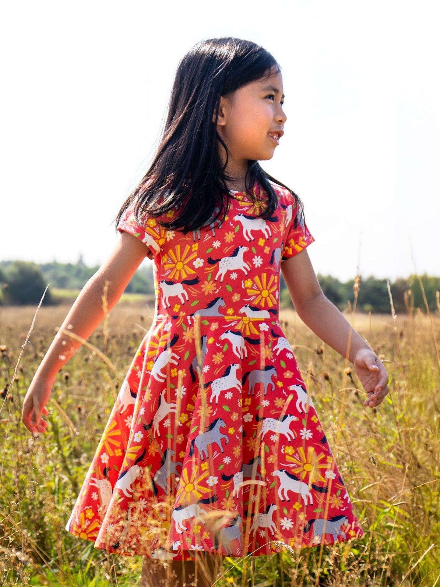 Frugi Pink Spring Skater Dress image 1