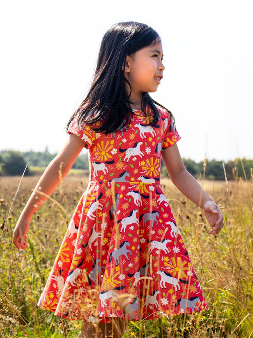 Frugi Pink Spring Skater Dress image 1